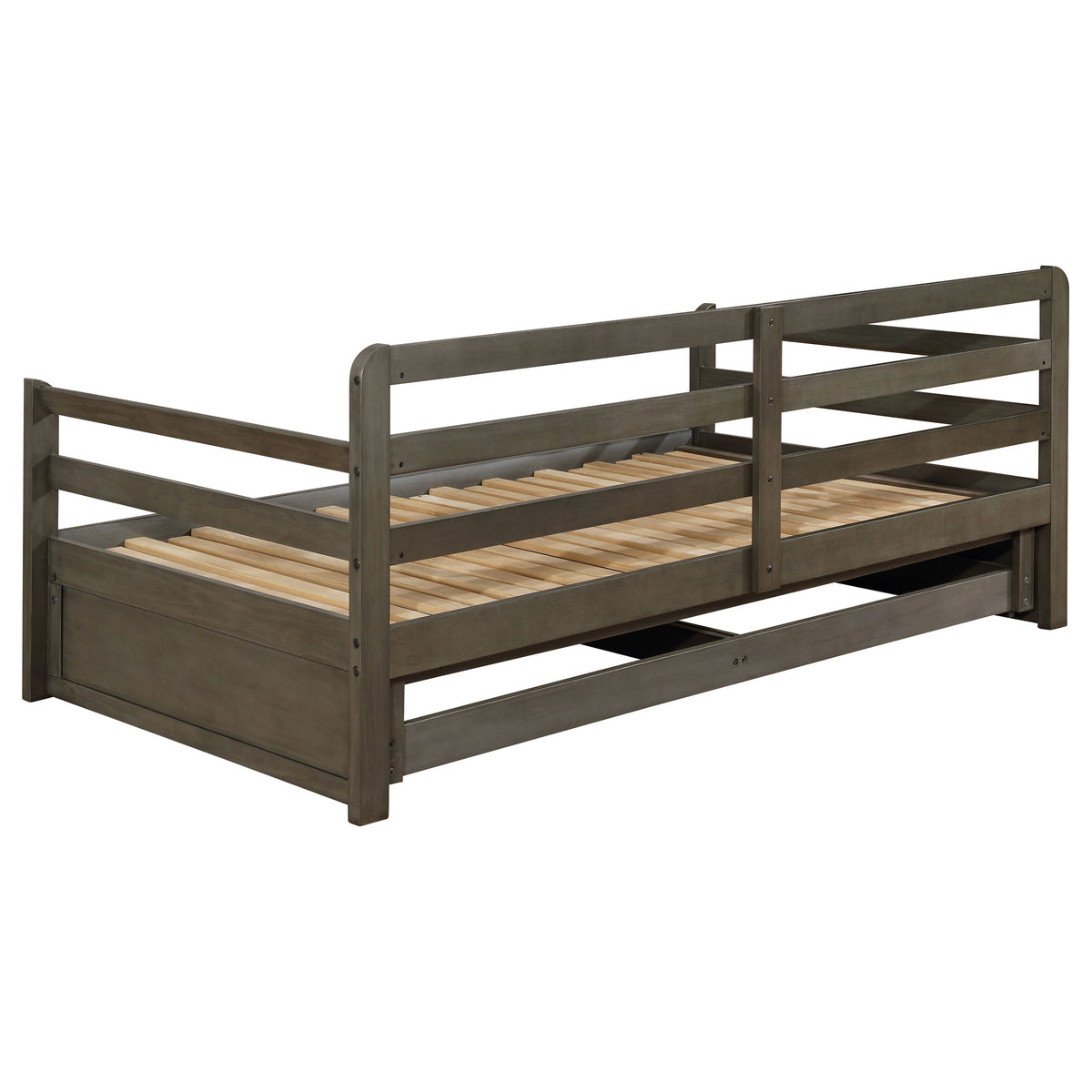 Sorrento Twin XL Storage Daybed with Extension Trundle - 2 Drawers, Grey Wood – view 9