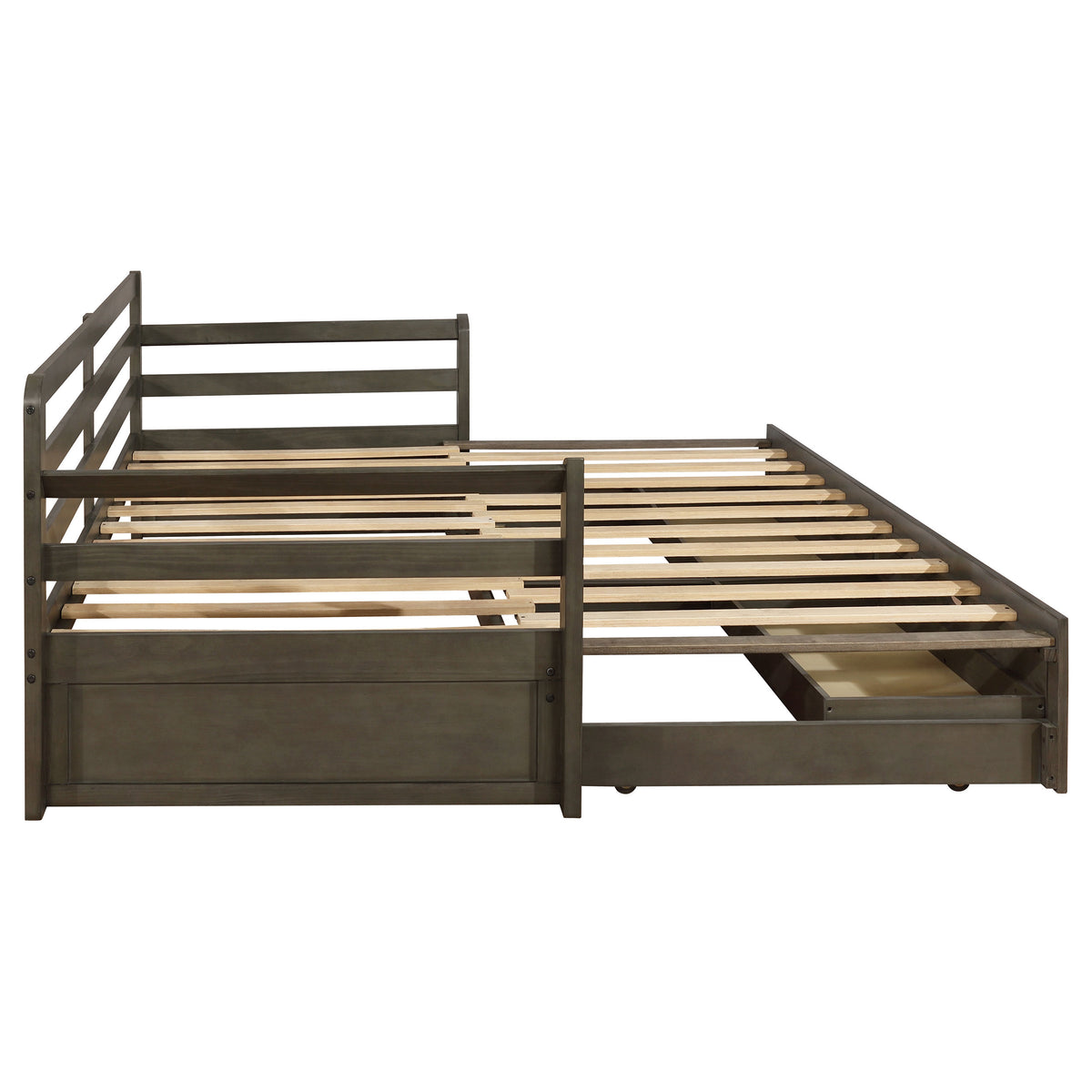 Sorrento Twin XL Storage Daybed with Extension Trundle - 2 Drawers, Grey Wood – view 14