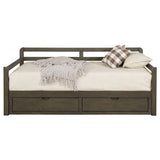 Sorrento Twin XL Storage Daybed with Extension Trundle - 2 Drawers, Grey Wood – view 17