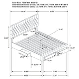 Soledad Upholstered Storage Panel Bed with 4 Drawers - Button-Tufted Grey Fabric, Full to Eastern King – view 9