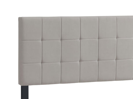 Fairfield Upholstered Panel Bed with Grid Tufting - Contemporary Beige Fabric, Queen or Eastern King – view 13