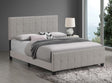 Fairfield Upholstered Panel Bed with Grid Tufting - Contemporary Beige Fabric, Queen or Eastern King – view 1