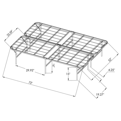 Mabel Folding Metal Platform Bed Frame – View 22