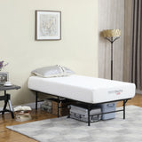 Mabel Folding Metal Platform Bed Frame - No-Tool Black Steel Mattress Support, Twin to Eastern King – view 1