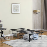 Mabel Folding Metal Platform Bed Frame - No-Tool Black Steel Mattress Support, Twin to Eastern King – view 9