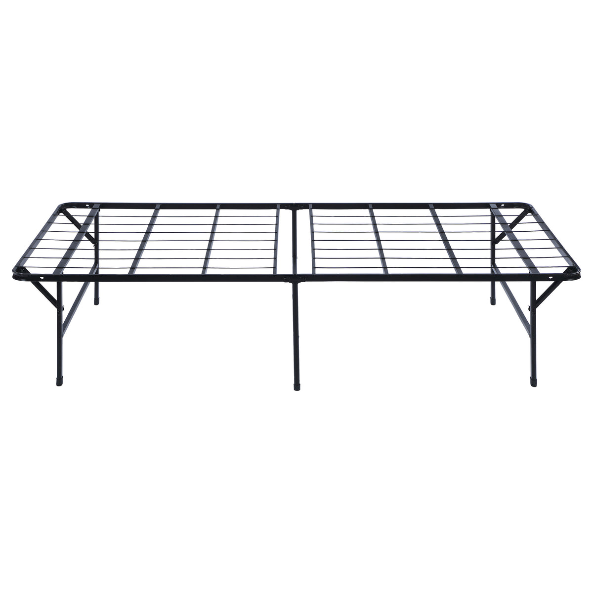 Mabel Folding Metal Platform Bed Frame - No-Tool Black Steel Mattress Support, Twin to Eastern King – view 10