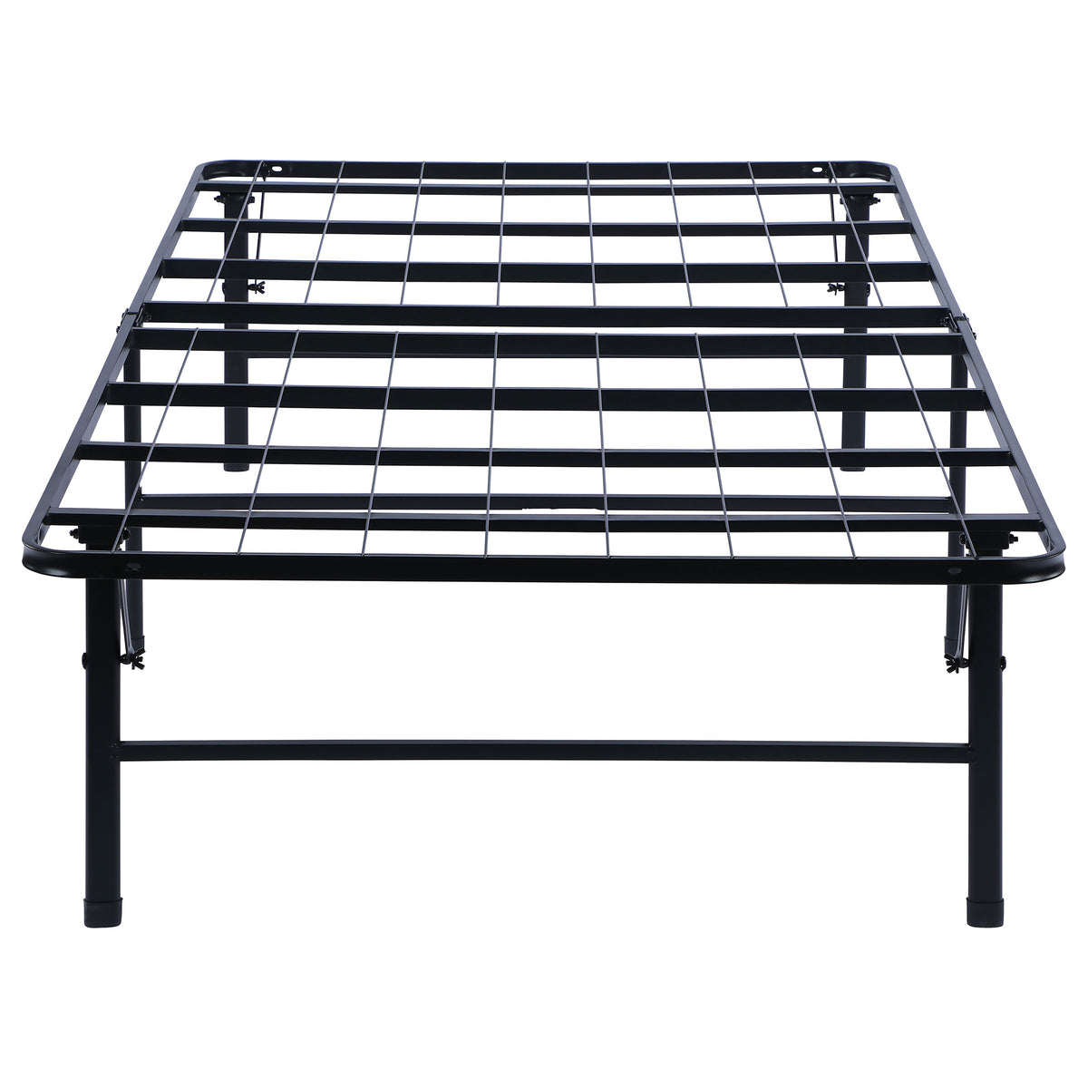 Mabel Folding Metal Platform Bed Frame - No-Tool Black Steel Mattress Support, Twin to Eastern King – view 11
