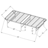 Mabel Folding Metal Platform Bed Frame - No-Tool Black Steel Mattress Support, Twin to Eastern King – view 15