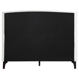 Mosby Boucle Wingback Platform Bed - Curved Upholstered Headboard in Snow, Queen or Eastern King – view 10