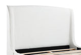 Mosby Boucle Wingback Platform Bed - Curved Upholstered Headboard in Snow, Queen or Eastern King – view 13