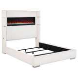 Tisdall Upholstered Wingback Bed with Flame Visualizer Lighting - California King