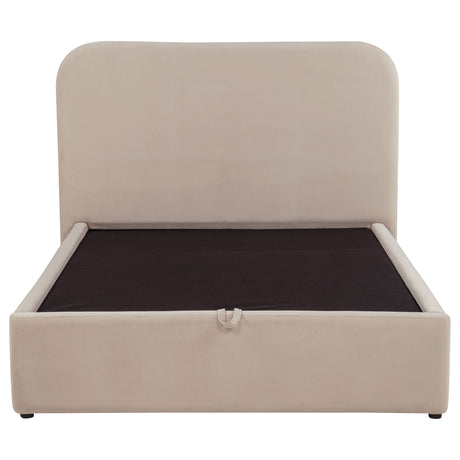 Anders Upholstered Lift-Top Storage Platform Bed - Gas-Lift Hidden Storage in Beige or Chocolate – view 9