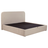Anders Upholstered Lift-Top Storage Platform Bed - Gas-Lift Hidden Storage in Beige or Chocolate – view 17