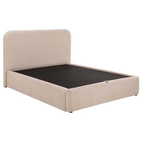 Anders Upholstered Lift-Top Storage Platform Bed - Gas-Lift Hidden Storage in Beige or Chocolate – view 12