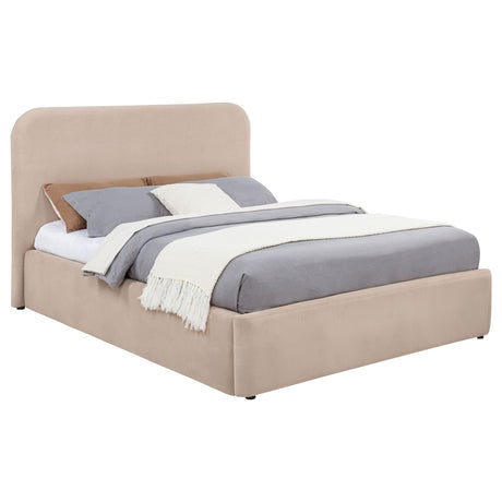 Anders Upholstered Lift-Top Storage Platform Bed - Gas-Lift Hidden Storage in Beige or Chocolate – view 13