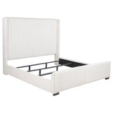 Natasha Channel-Tufted Wingback Bed with Nailhead Trim - California King