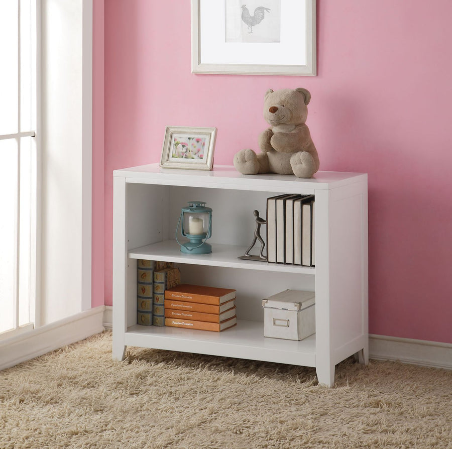 Lacey Youth Bookcase - Adjustable Shelf & Queen Anne Legs in White