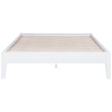 Hounslow Universal Platform Bed Frame - Fully Slatted, Headboard-Ready White Wood, Twin to California King – view 18