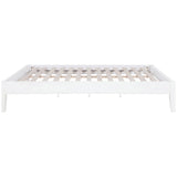 Hounslow Universal Platform Bed Frame - Fully Slatted, Headboard-Ready White Wood, Twin to California King – view 20