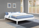 Hounslow Universal Platform Bed Frame - Fully Slatted, Headboard-Ready White Wood, Twin to California King - lifestyle