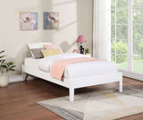 Hounslow Universal Platform Bed Frame - Fully Slatted, Headboard-Ready White Wood, Twin to California King – view 1