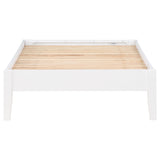 Hounslow Universal Platform Bed Frame - Fully Slatted, Headboard-Ready White Wood, Twin to California King – view 13