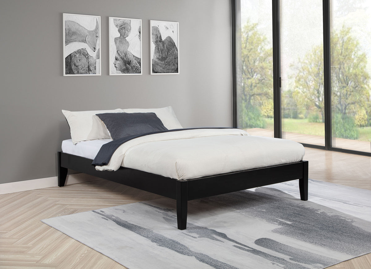 Hounslow Universal Platform Bed Frame - Fully Slatted, No Foundation Needed, Black, Twin to California King – view 13