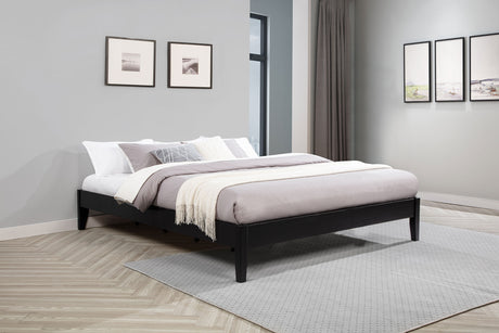 Hounslow Universal Platform Bed Frame - Fully Slatted, No Foundation Needed, Black, Twin to California King - lifestyle
