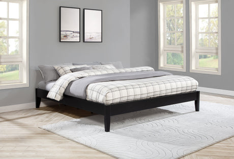 Hounslow Universal Platform Bed Frame - Fully Slatted, No Foundation Needed, Black, Twin to California King - lifestyle