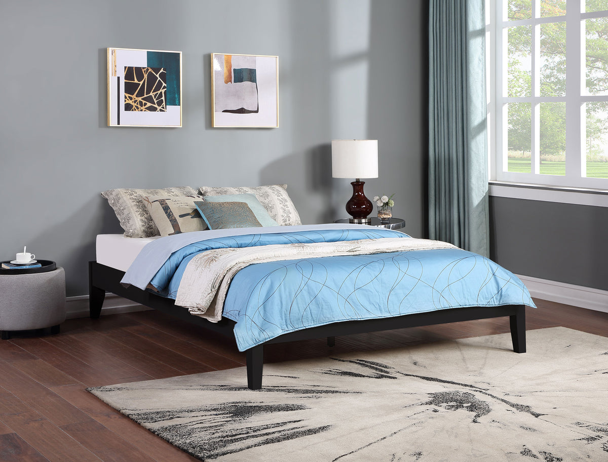 Hounslow Universal Platform Bed Frame - Fully Slatted, No Foundation Needed, Black, Twin to California King – view 20