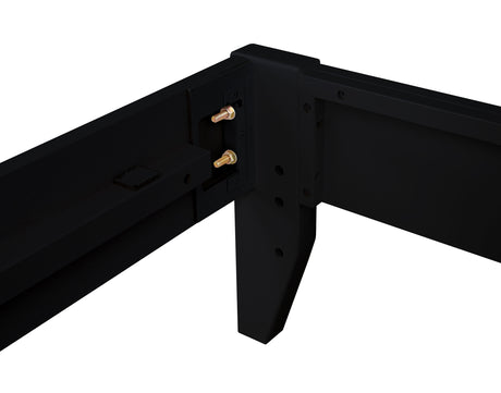 Hounslow Universal Platform Bed Frame - Fully Slatted, No Foundation Needed, Black, Twin to California King – view 11