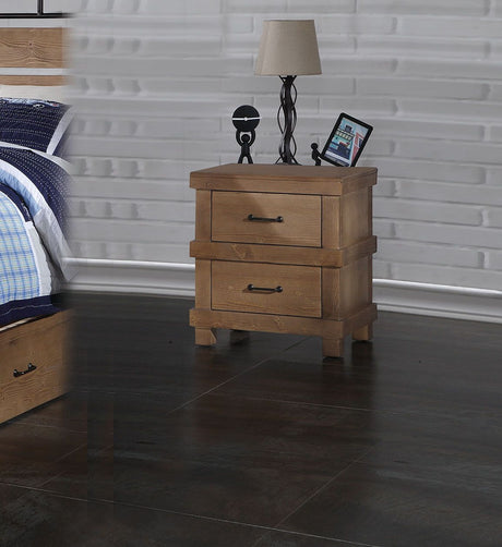 Adams Twin Panel Bed & Nightstand