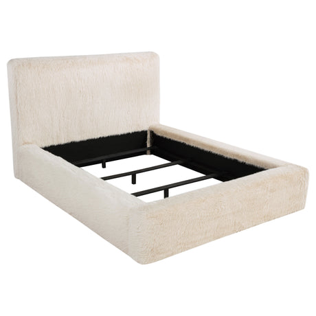 Rebecca Faux Fur Upholstered Panel Bed - Eastern King