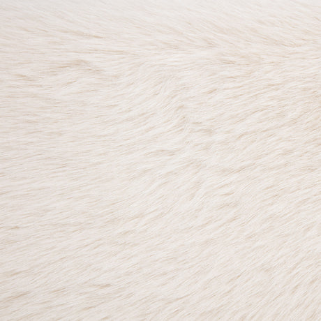Rebecca Faux Fur Upholstered Panel Bed - Plush Cream Padded Headboard, Queen to California King – view 18