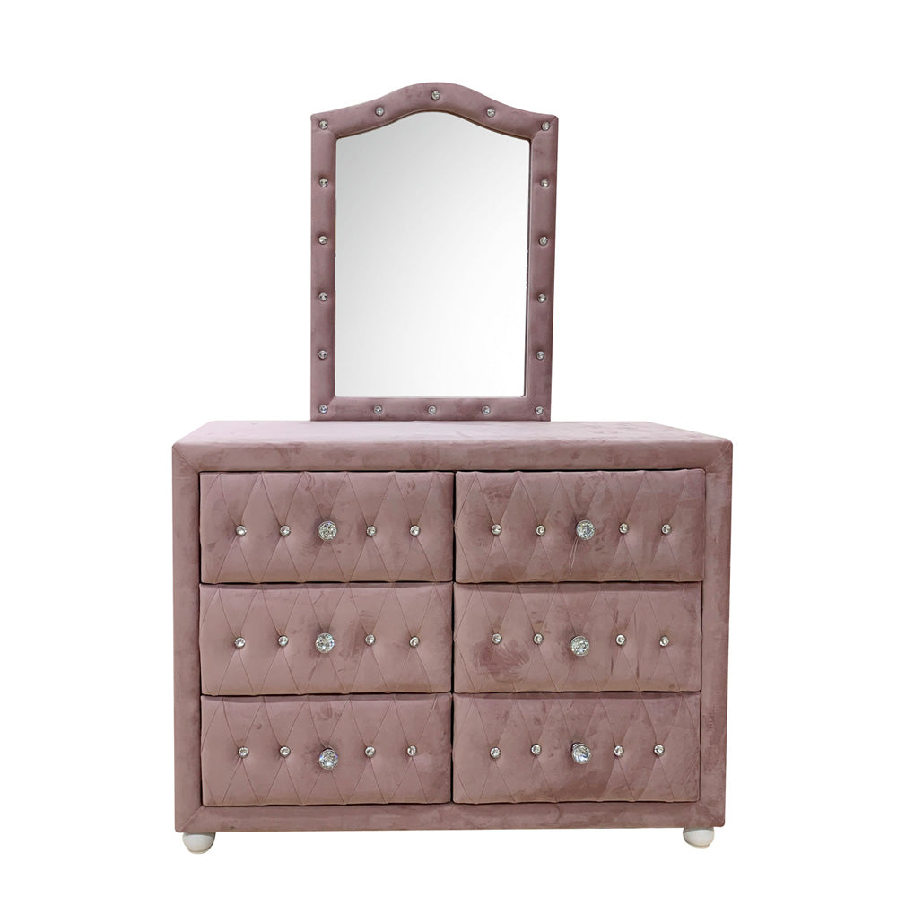 Reggie Tufted Upholstered Mirror