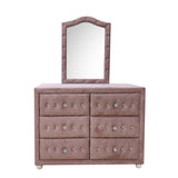 Reggie Tufted Upholstered Mirror