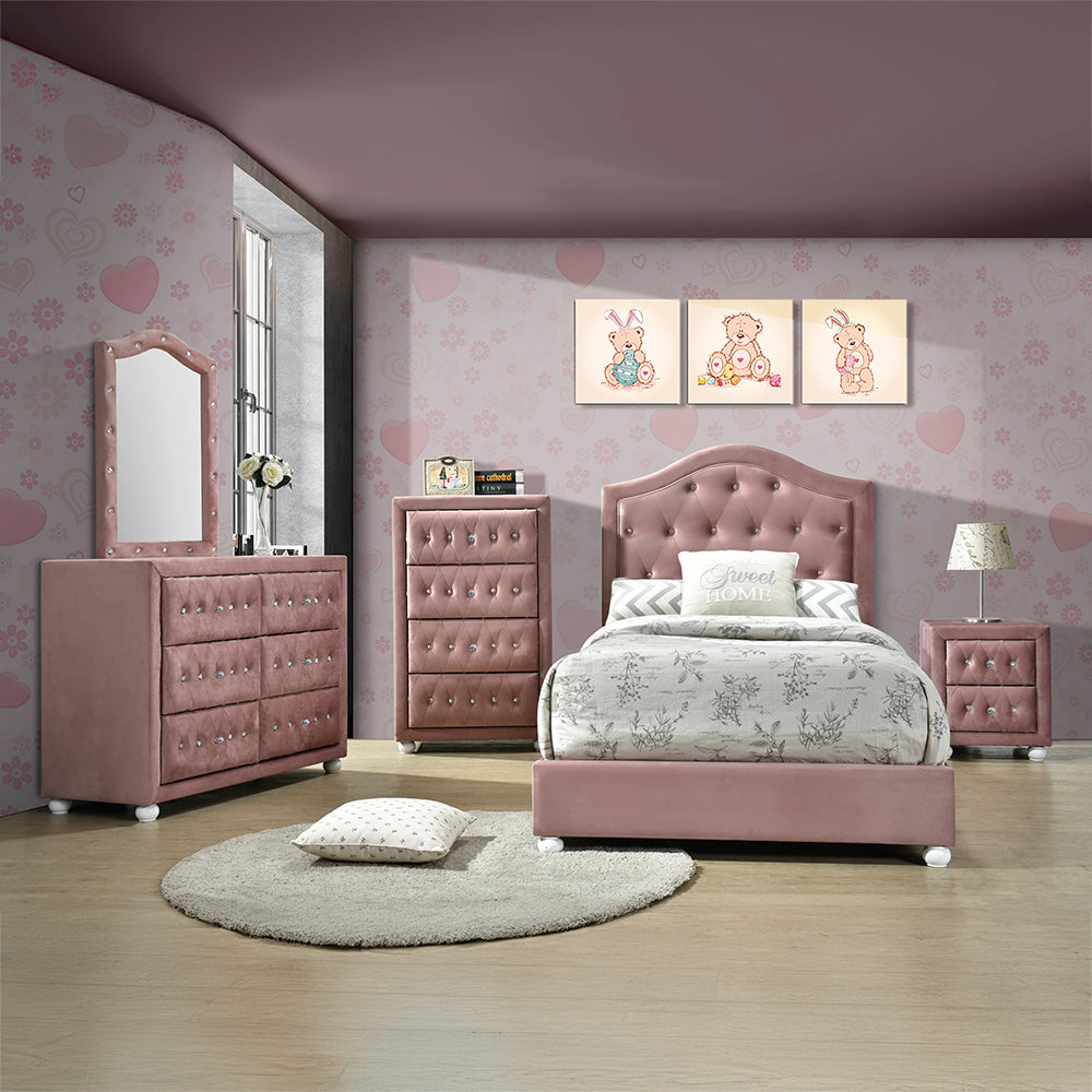 Reggie Tufted Upholstered Mirror