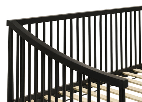Delgado Windsor Spindle Twin Daybed with Trundle - Arched Arms in Black Wood – view 7