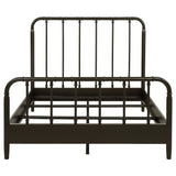 Rocco Open Frame Bed with Water Pipe-Inspired Wood Design - Full