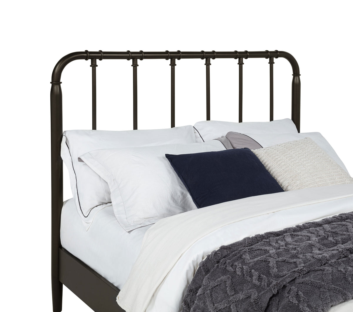 Rocco Open Frame Bed with Water Pipe-Inspired Wood Design - Dark Bronze, Twin to Eastern King – view 9