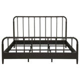 Rocco Open Frame Bed with Water Pipe-Inspired Wood Design - Eastern King
