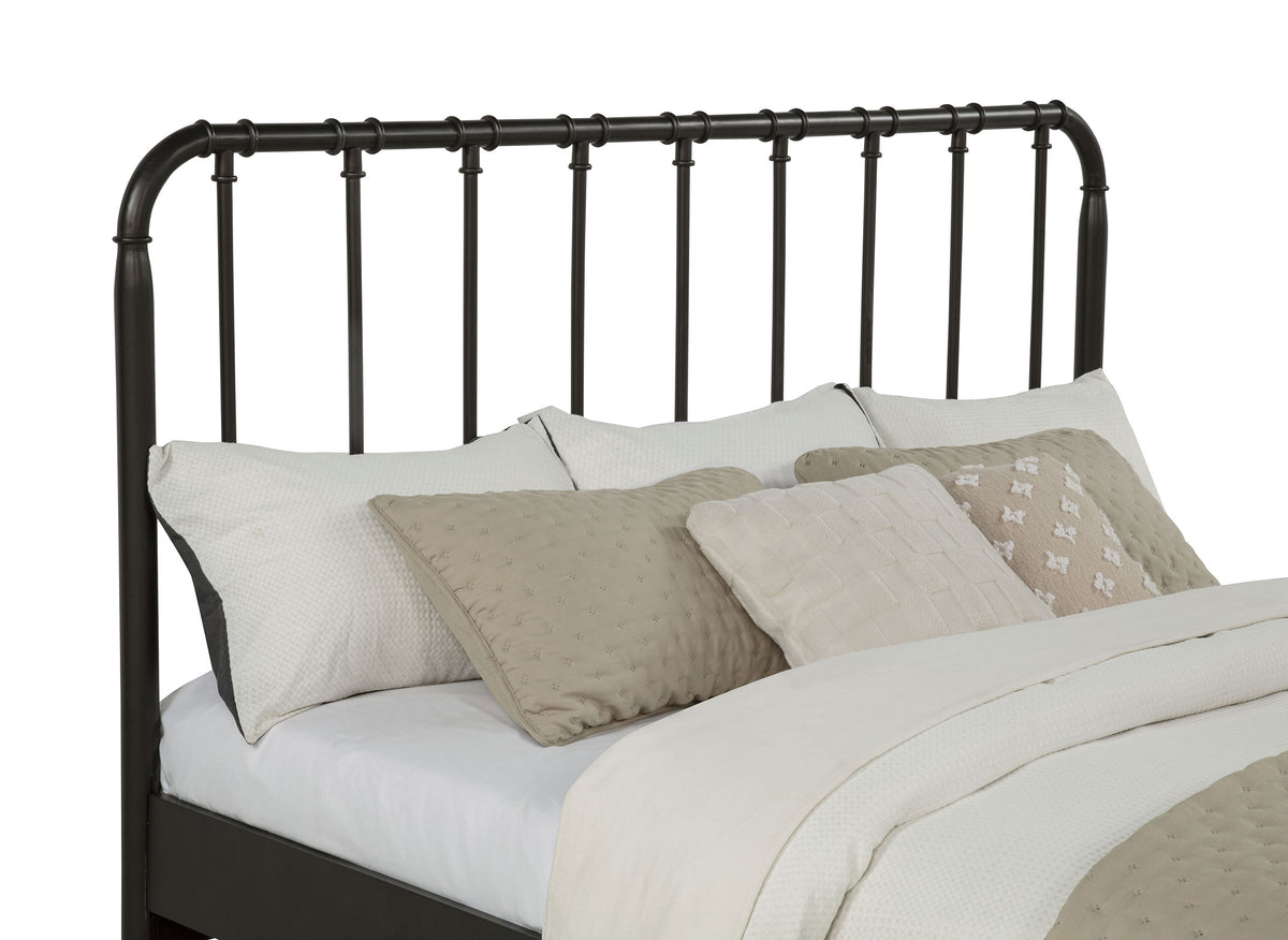 Rocco Open Frame Bed with Water Pipe-Inspired Wood Design - Dark Bronze, Twin to Eastern King – view 15
