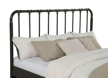 Rocco Open Frame Bed with Water Pipe-Inspired Wood Design - Dark Bronze, Twin to Eastern King – view 15