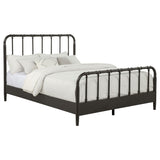 Rocco Open Frame Bed with Water Pipe-Inspired Wood Design - Queen