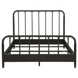 Rocco Open Frame Bed with Water Pipe-Inspired Wood Design - Dark Bronze, Twin to Eastern King – view 11