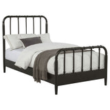Rocco Open Frame Bed with Water Pipe-Inspired Wood Design - Twin