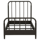 Rocco Open Frame Bed with Water Pipe-Inspired Wood Design - Dark Bronze, Twin to Eastern King – view 5