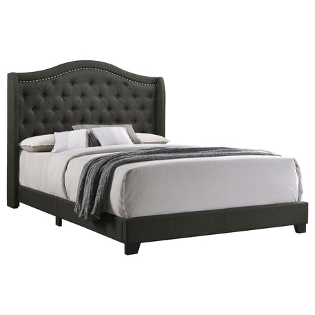 Sonoma Upholstered Wingback Bed with Button Tufting & Nailhead Trim – View 21