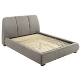 Mokena Curved Upholstered Platform Bed - Queen