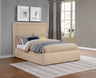 Lawson Upholstered Platform Bed - Clean Panel Headboard in Light Saddle or Mushroom, Full to Eastern King – view 1